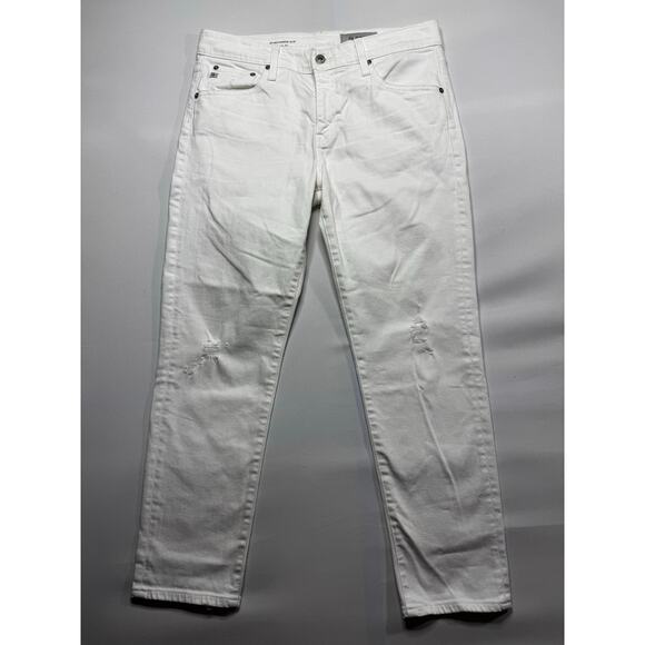 Adriano Goldschmied Women's Ex Boyfriend Slouchy Slim White Jeans - 31R (34x28) - Picture 1 of 6